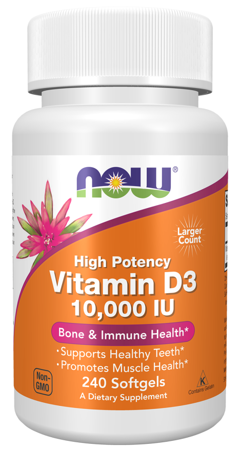 NOW VITAMIN D3 10,000IU 240 SOFTGELS