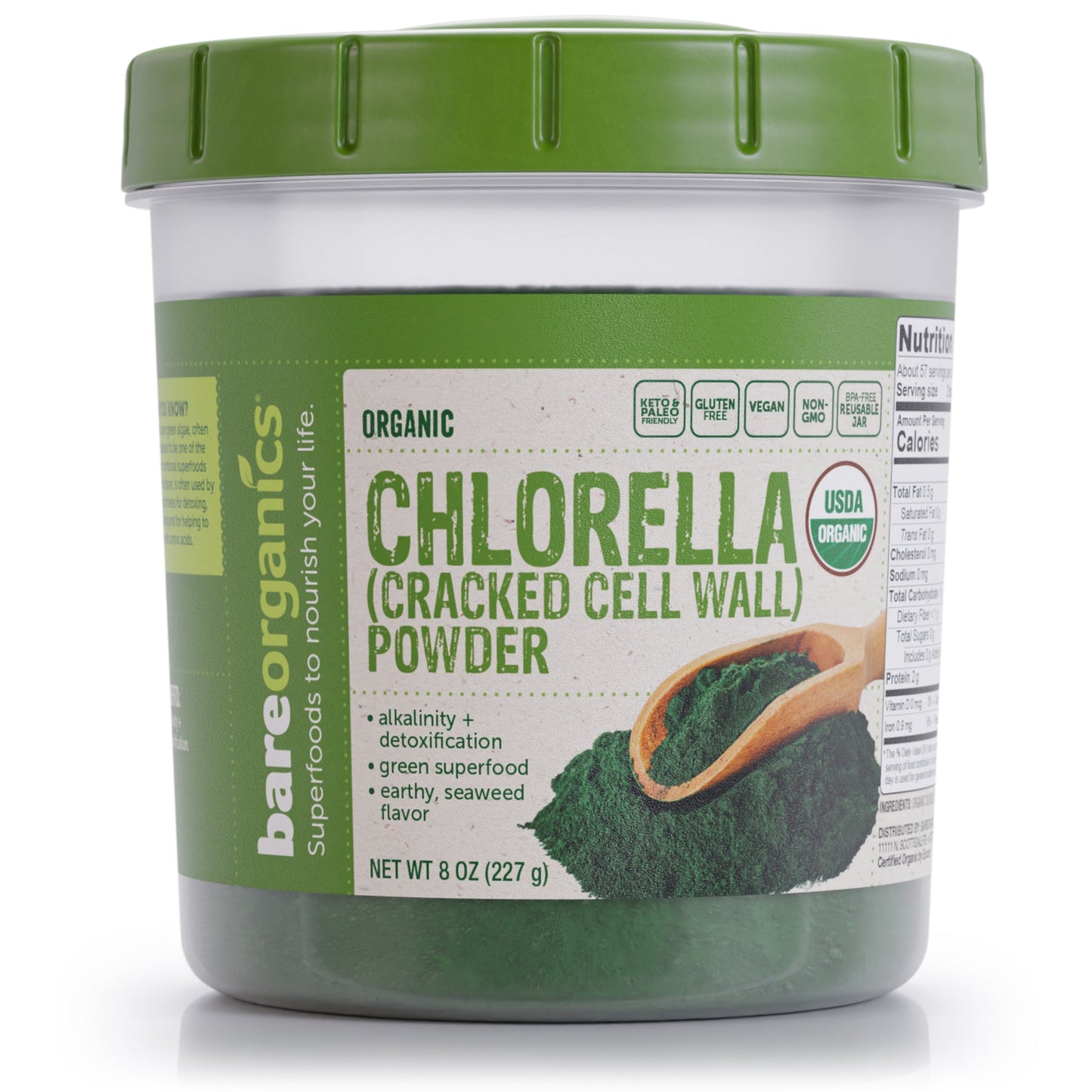 BARE ORGANICS CHLORELLA POWDER