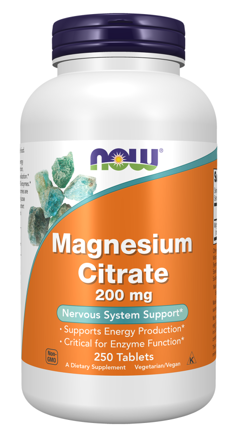 NOW MAGNESIUM CITRATE 200 MG 250 TABLETS