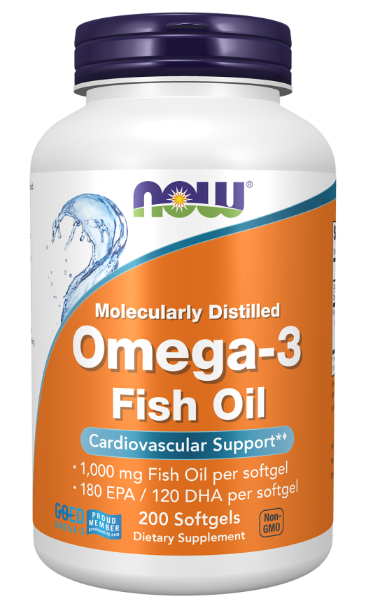 NOW OMEGA MOLECULARTY DISTILLED 3 FISH OIL 200 SOFTGELS