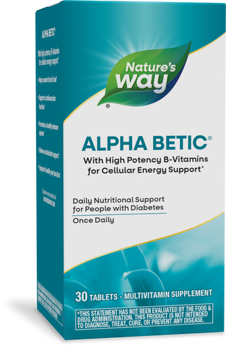NATURE'S WAY ALPHA BETIC MULTI DIABETIC 30TABLETS