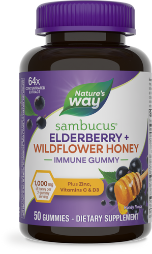 NATURE'S WAY SAMBUCUS IMMUNE HONEY GUMMY 50CT