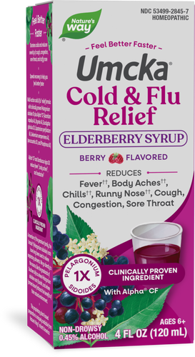 NATURE'S WAY COLD + FLU ELDERBERRY SYRUP 4 FL OZ