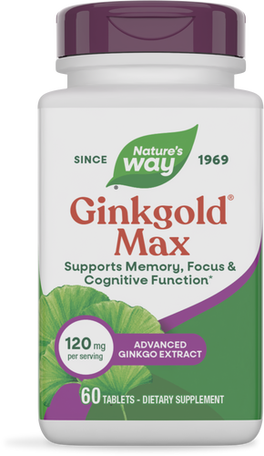 NATURE'S WAY GINKGOLD MAX 120 MG 60 TABLETS