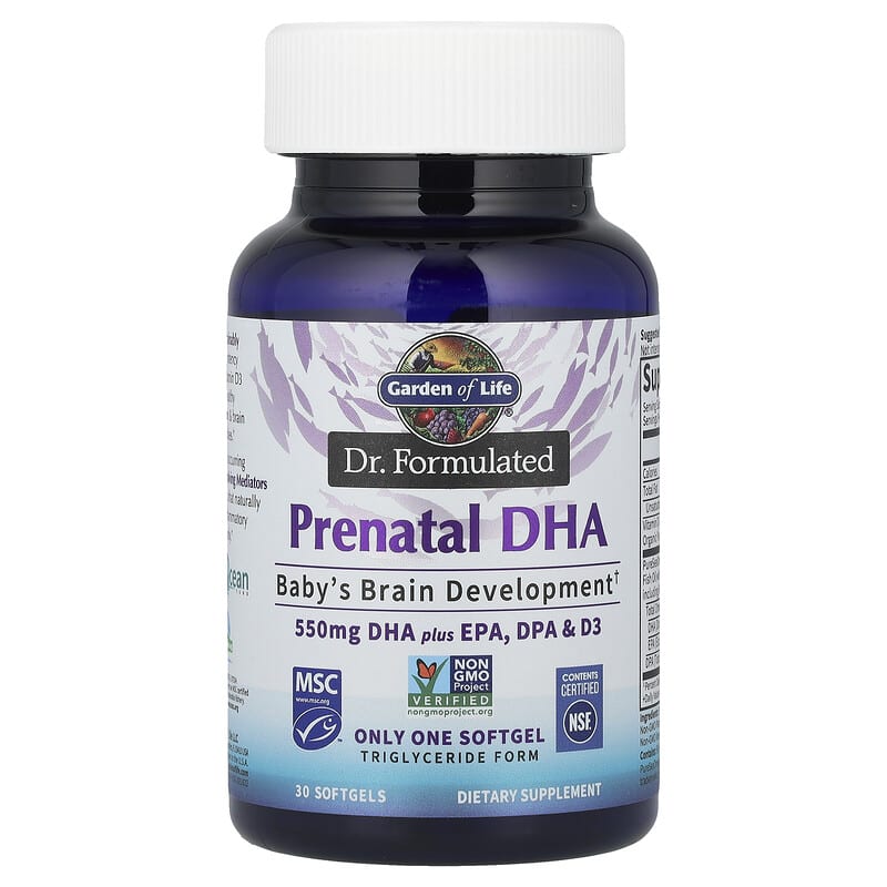 GARDEN OF LIFE PRENATAL DHA 30 SOFTGELS