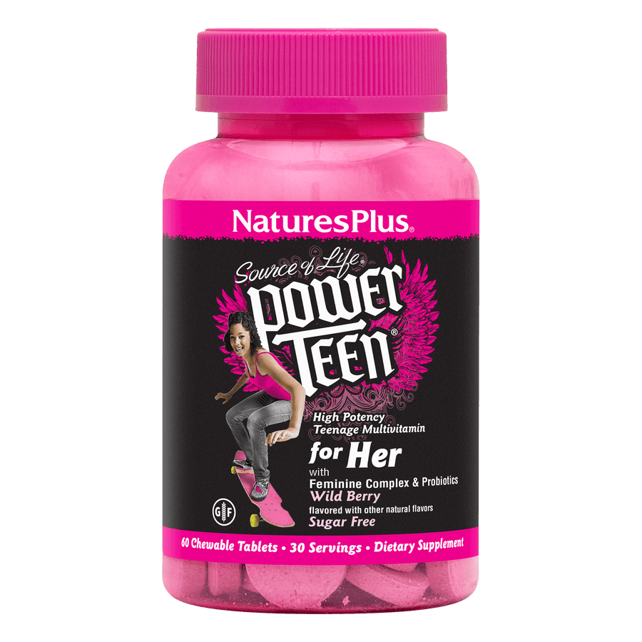 NaturesPlus Source of Life¨ POWER TEEN¨ For Her Chewables