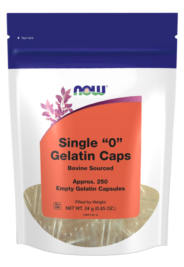 NOW EMPTY , GELATIN, SINGLE "0"