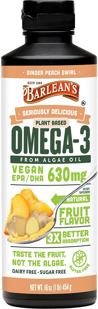 BARLEAN'S TOTAL OMEGA-3 GINGER PEACH 16OZ