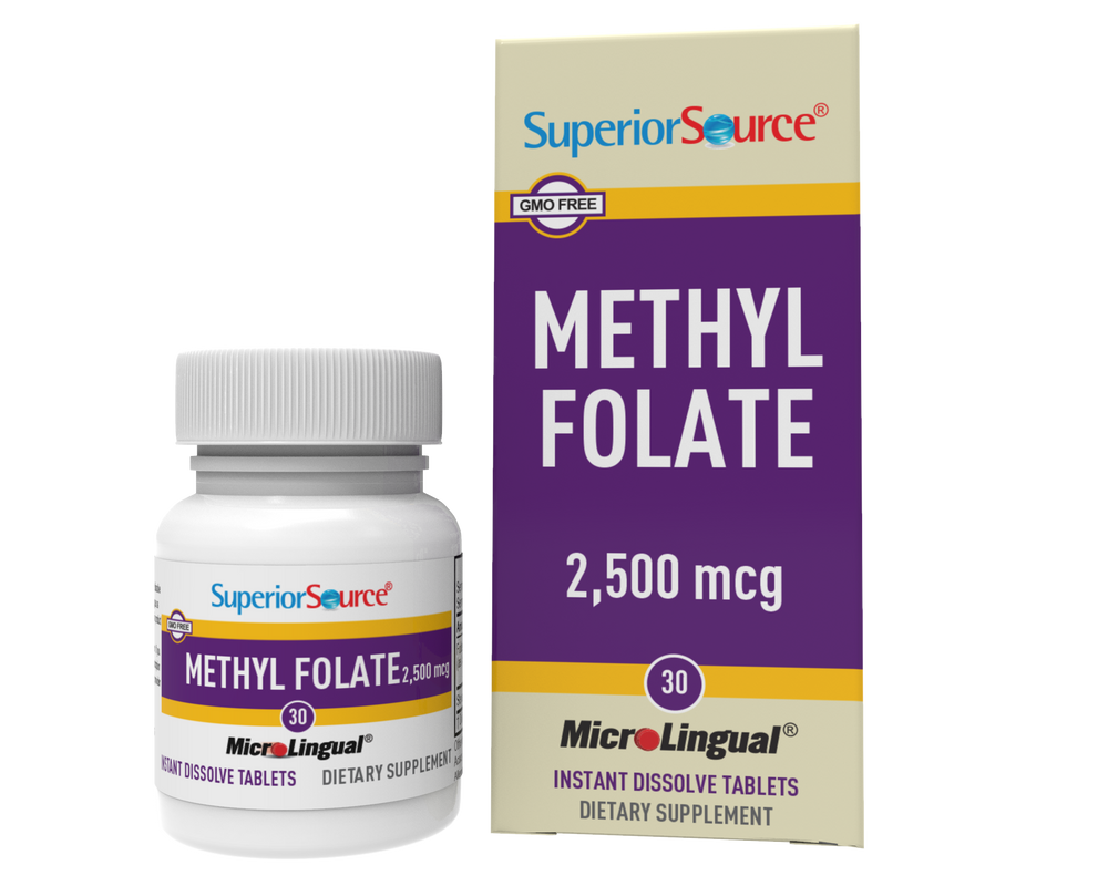 SUPERIOR SOURCE METHYL FOLATE 2500MCG 30CT