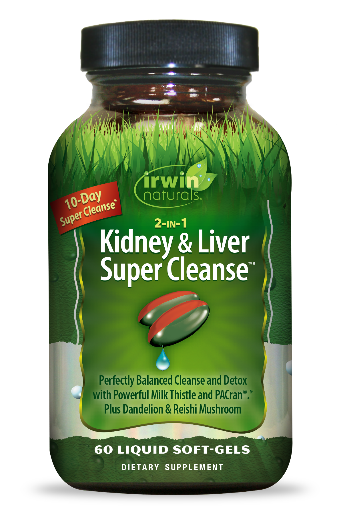 IRWIN NATURALS KIDNEY AND LIVER SUPER CLEANSE 60 SOFT GEL