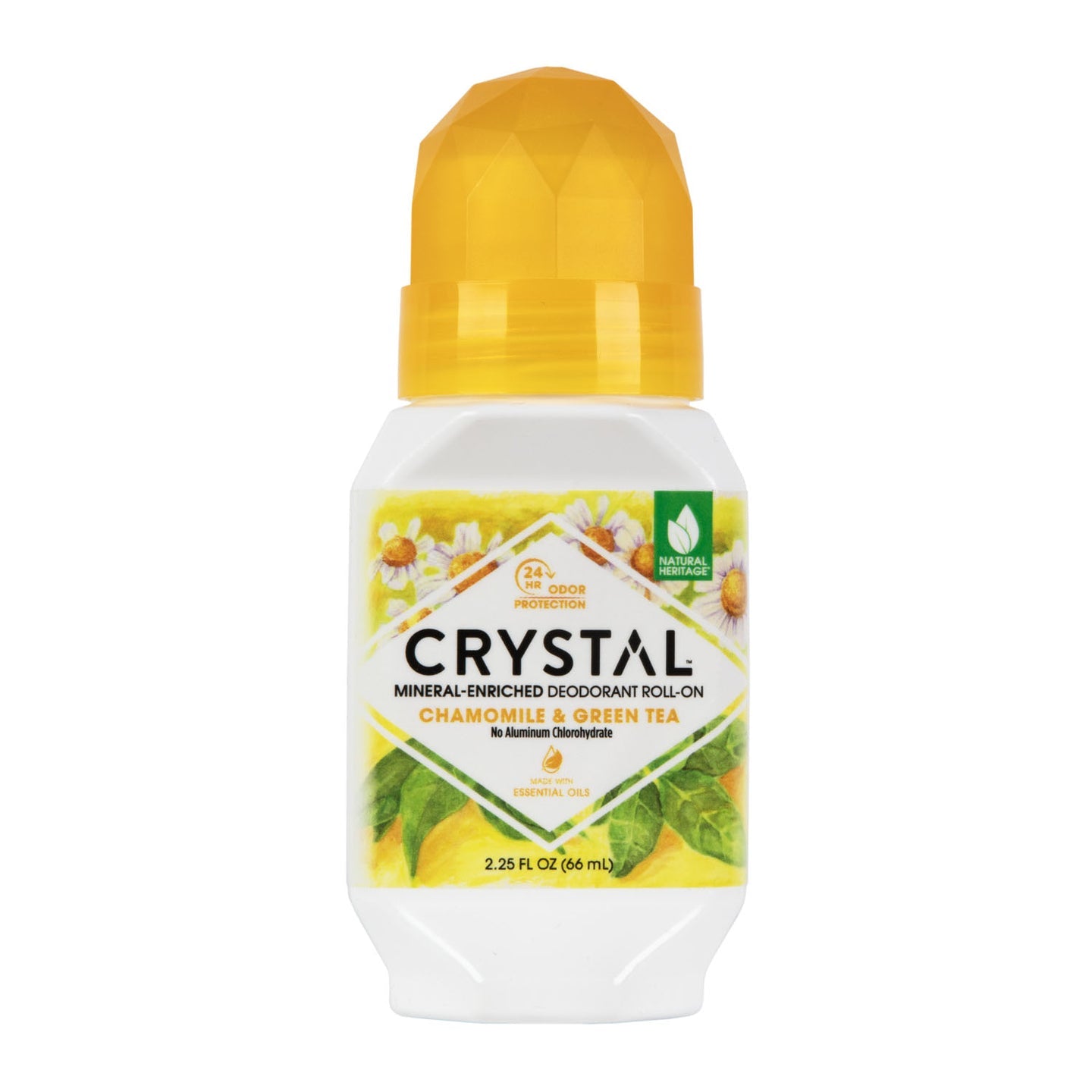 Crystal Deodorant Rollon Chamomile Green Tea