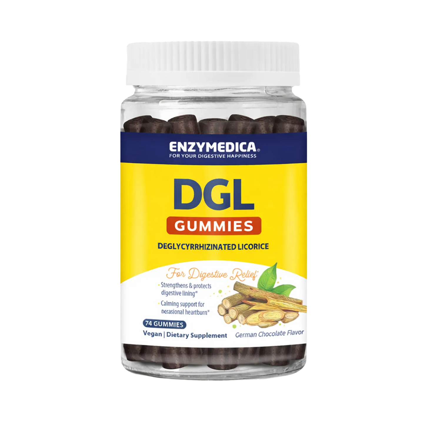 ENZYMEDICA DGL GUMMIES 74G CHOCO 74 GUM
