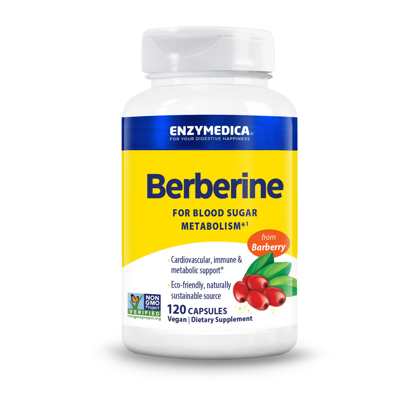 ENZYMEDICA BERBERINE 120 CAPSULES