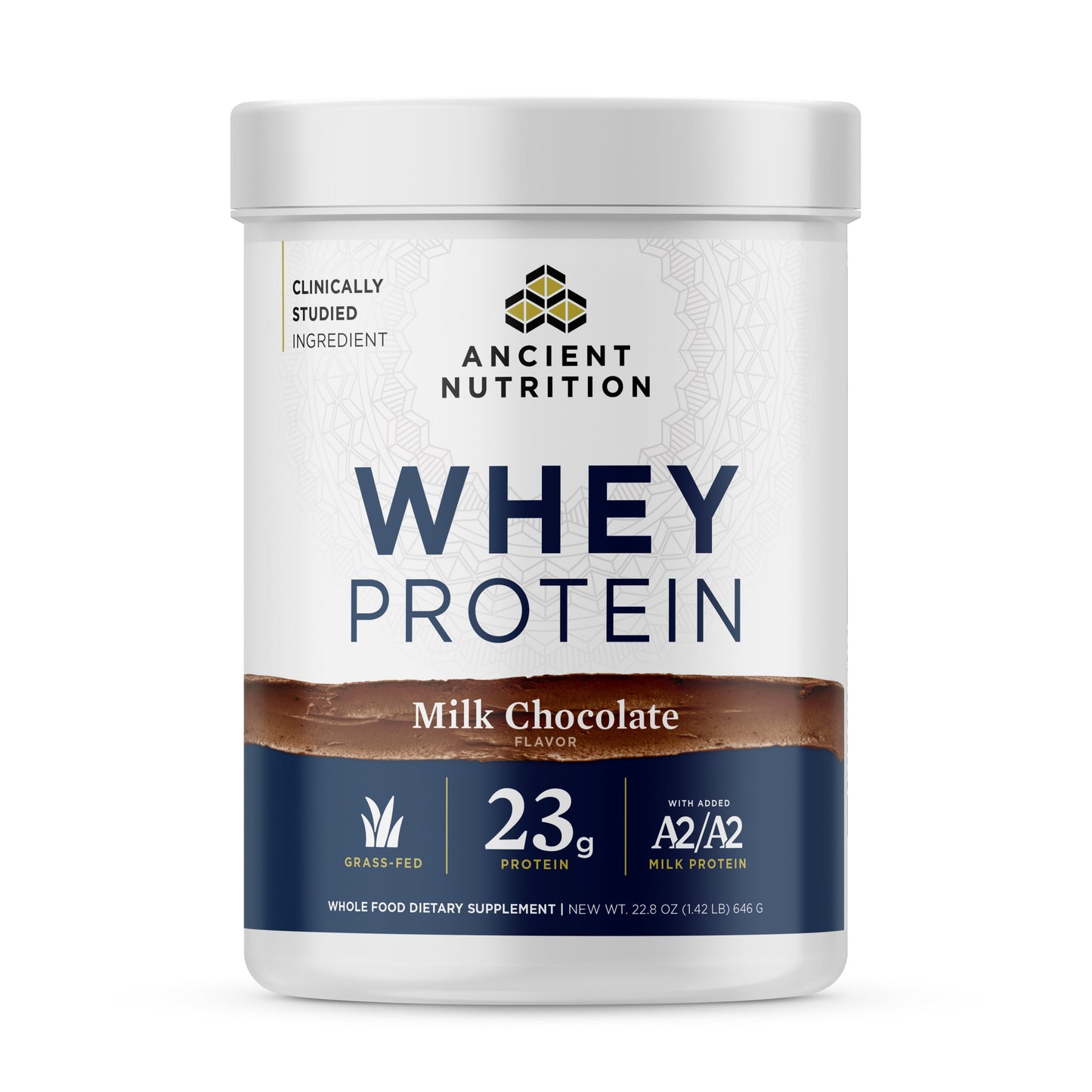 ANCIENT NUTRITION WHEY PROTEIN MILK CHOCOLATE 22.8 OZ
