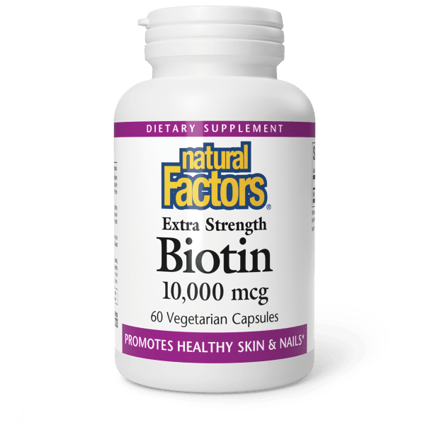 NATURAL FACTORS BIOTIN 10,000 MCG 60 VEG CAPSULES