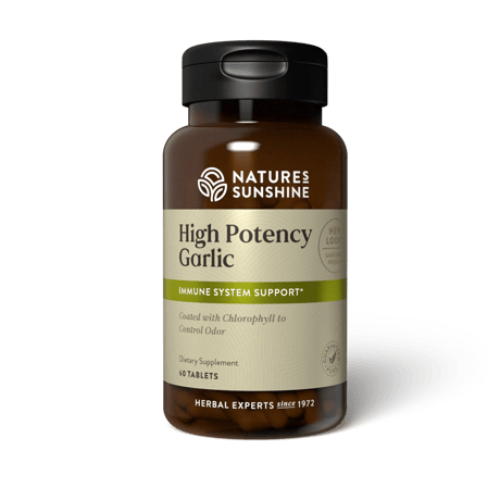 NATURES SUNSHINE HIGH POTENCY GARLIC 400 MG 60 CAPSULES