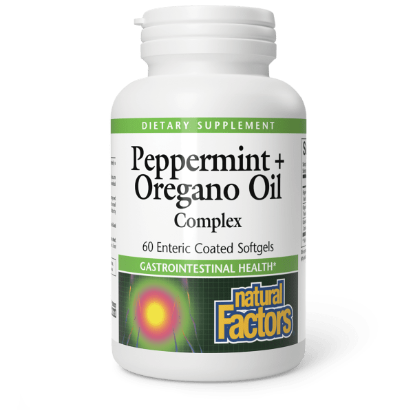 NATURAL FACTORS PEPPERMINT +OREGANO OIL SOFTGEL
