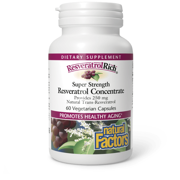 NATURAL FACTORS RESVERATROL RICH 60 VEG CAPSULES