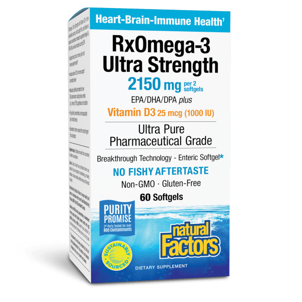 NATURAL FACTORS RX OMEGA -3 ULTRA W/VITAMIN D 60 SOFTGELS