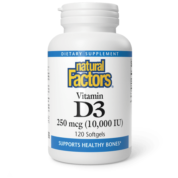NATURAL FACTORS VIT D3 10,000IU 120SGELS