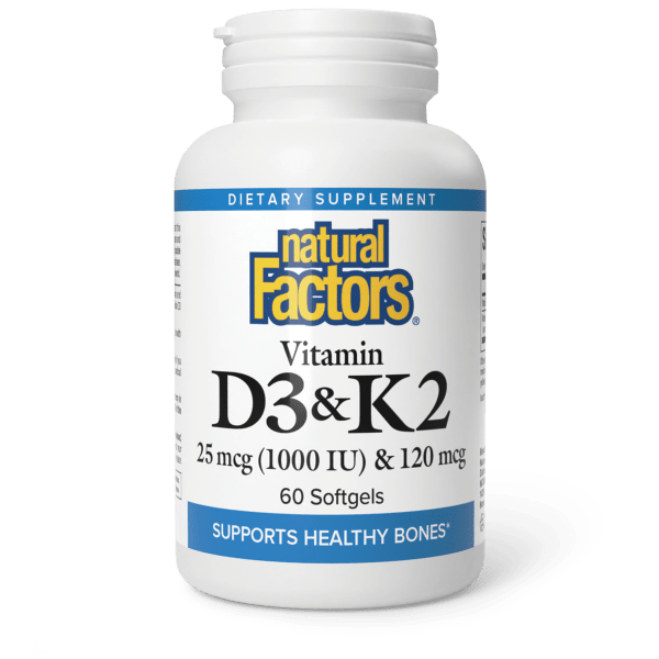 NATURAL FACTORS VIT D3&K2 60SGELS