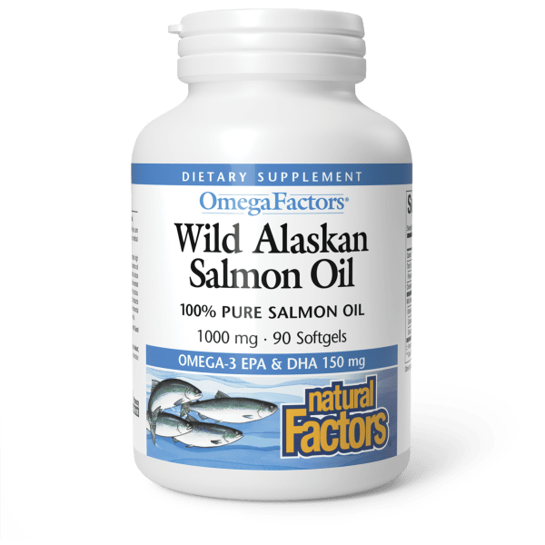 NATURAL FACTORS WILD ALASKAN SALMON OIL CAPSULE 1000MG 90SG