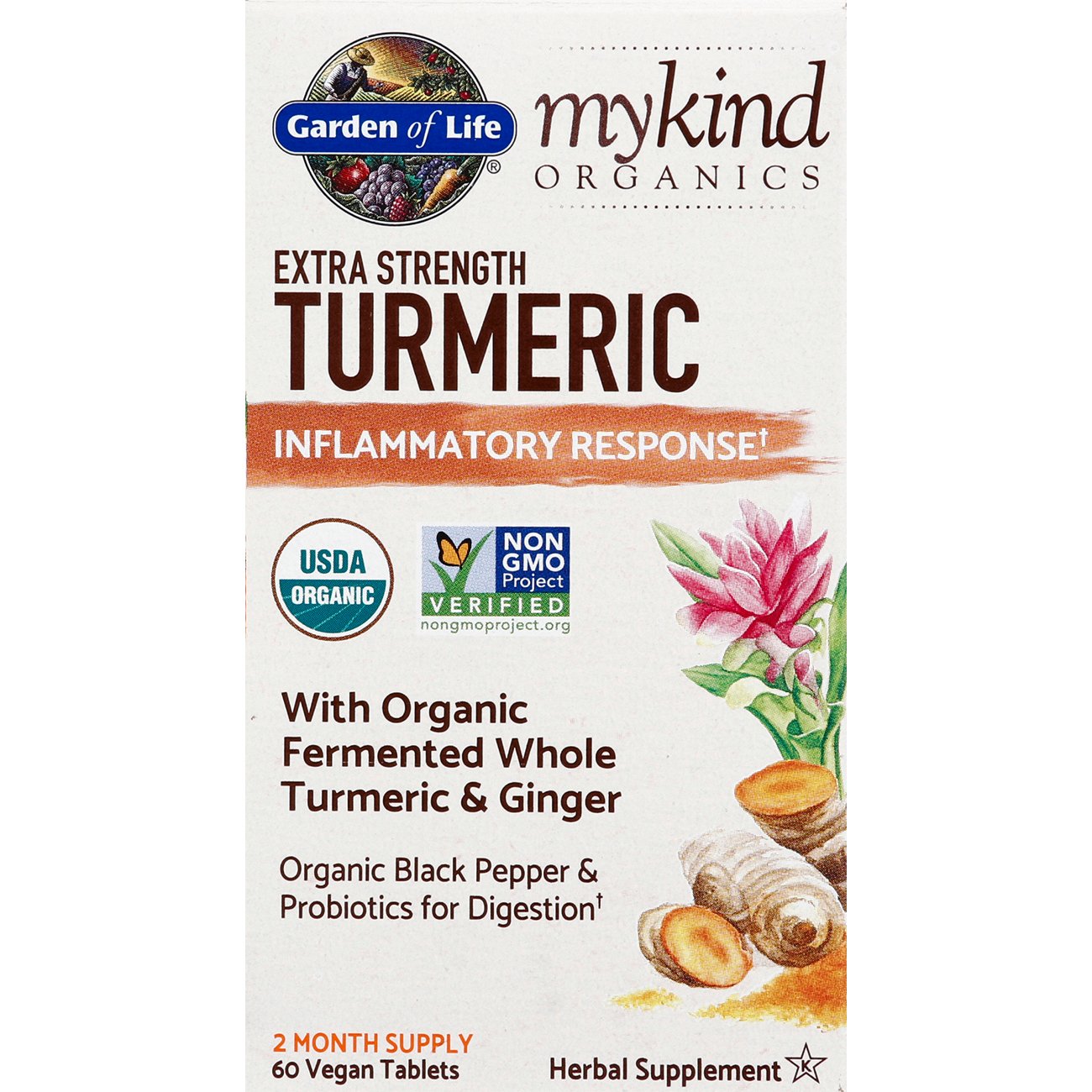 GARDEN OF LIFE MYKIND TURMERIC XSTRENGTH 60 CAPSULES