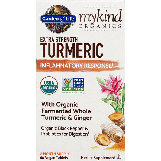 GARDEN OF LIFE MYKIND TURMERIC XSTRENGTH 60 CAPSULES