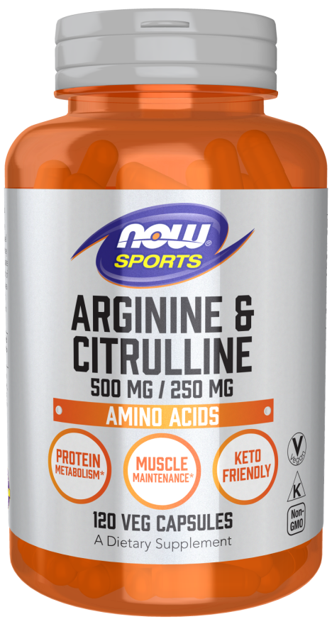 NOW SPORTS ARGININE & CITRULLINE 500 MG/250 MG 120 VEG CAP