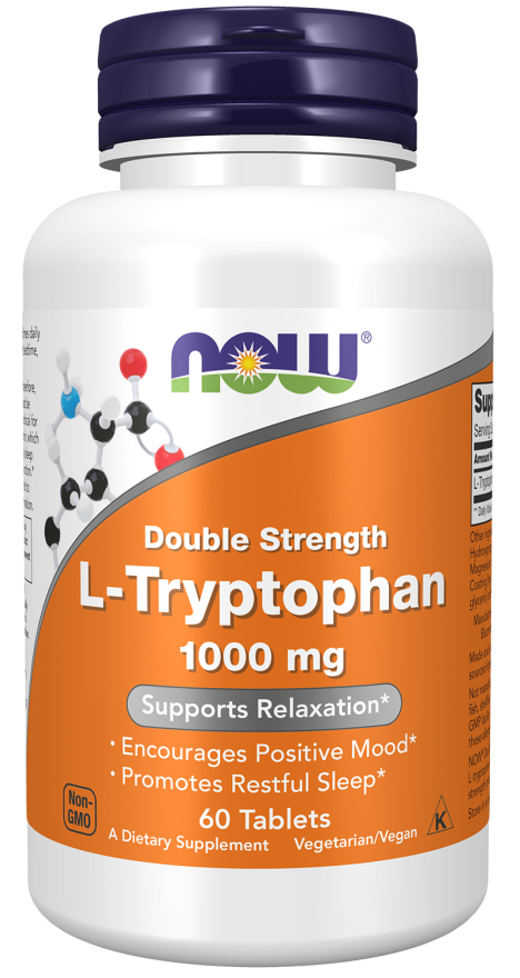 NOW L-TRYPTOPHAN, DOUBLE STRENGTH 1000 MG