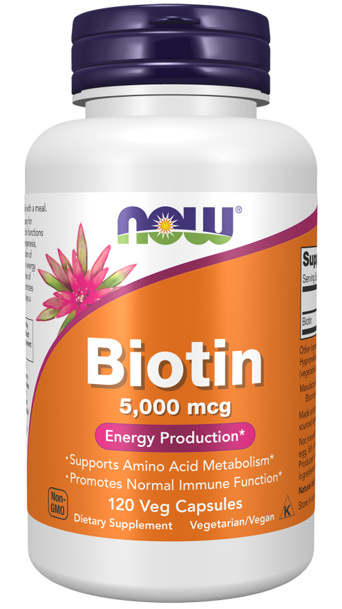 NOW BIOTIN 5000 MCG 120 VEG CAP