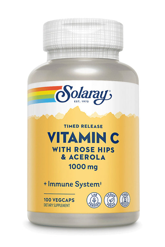 SOLARAY VITAMIN C S/R W/ROSE HIPS 1000MG 100VCAPS