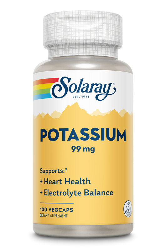 SOLARAY POTASSIUM 99MG 100 VEG CAPSULE