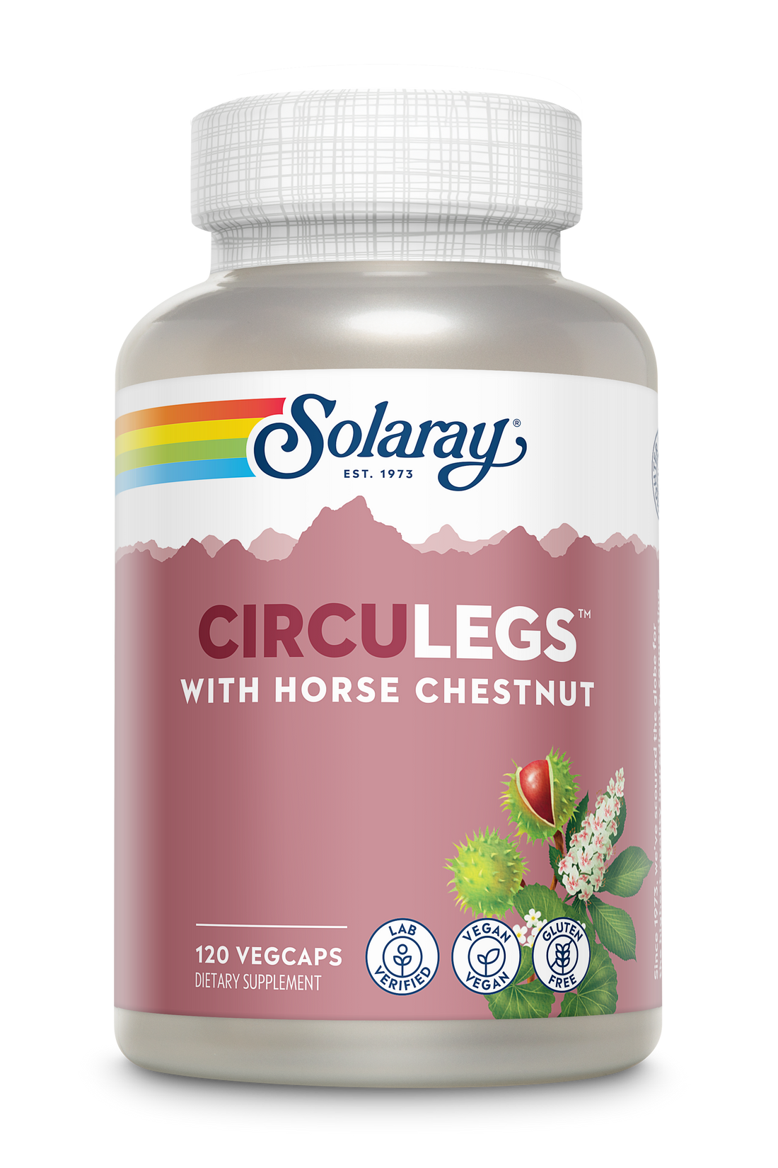 SOLARAY CIRCULEGS HORSE CHESTNUT 200MG 120 VEG CAPSULES