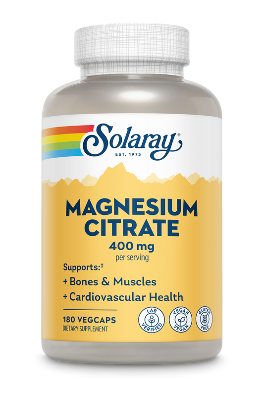 SOLARAY MAGNESIUM CITR 400MG 180 VEG CAPSULE