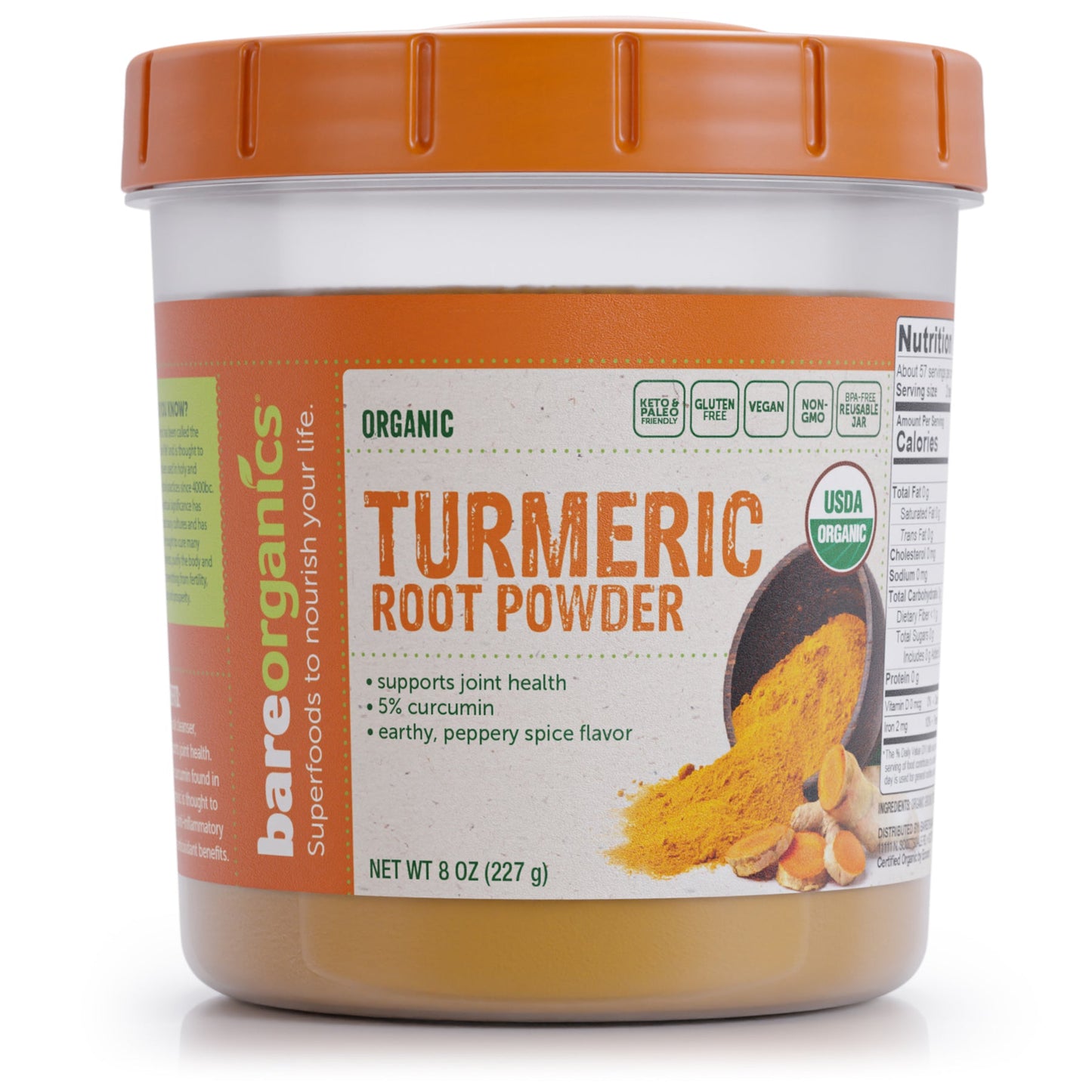 BARE ORGANICS TURMERIC ROOT POWDER