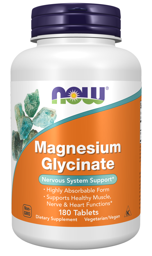 NOW MAGNESIUM GLYCINATE 180 TABLETS