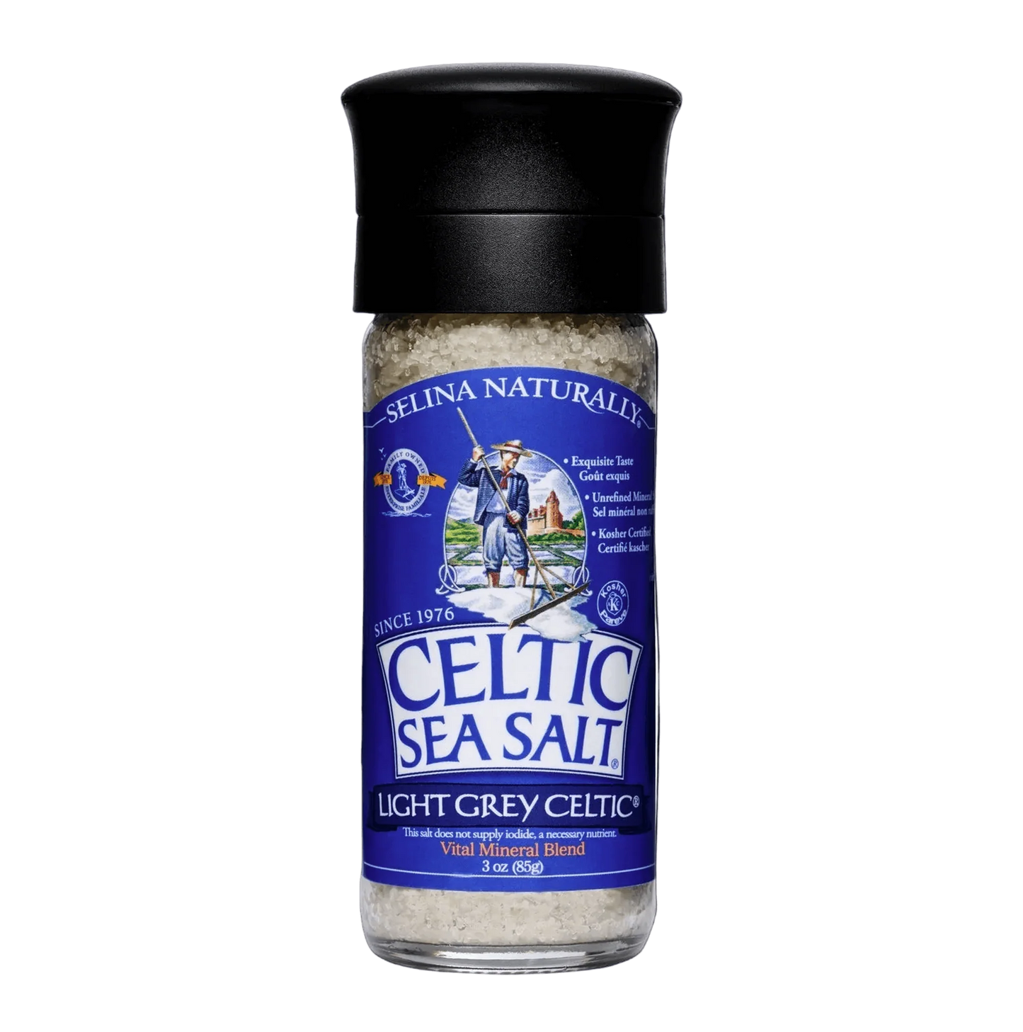 CELTIC SEA SALT LIGHT GREY GRINDER 3OZ