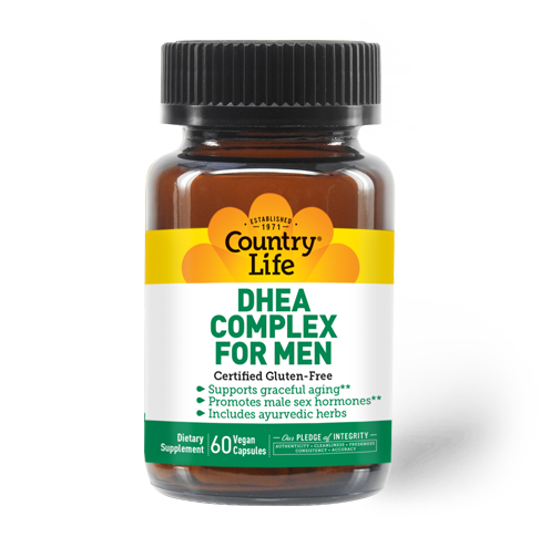 COUNTRY LIFE DHEA COMPLEX FOR MEN 60 VEG CAPSULES