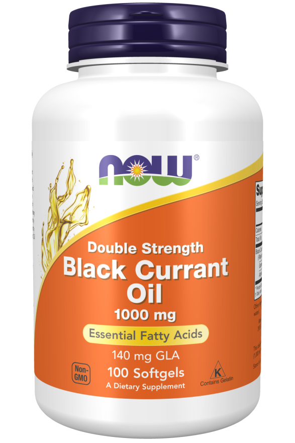 NOW BLACK CURRANT OIL, DOUBLE STRENGTH 1000 MG