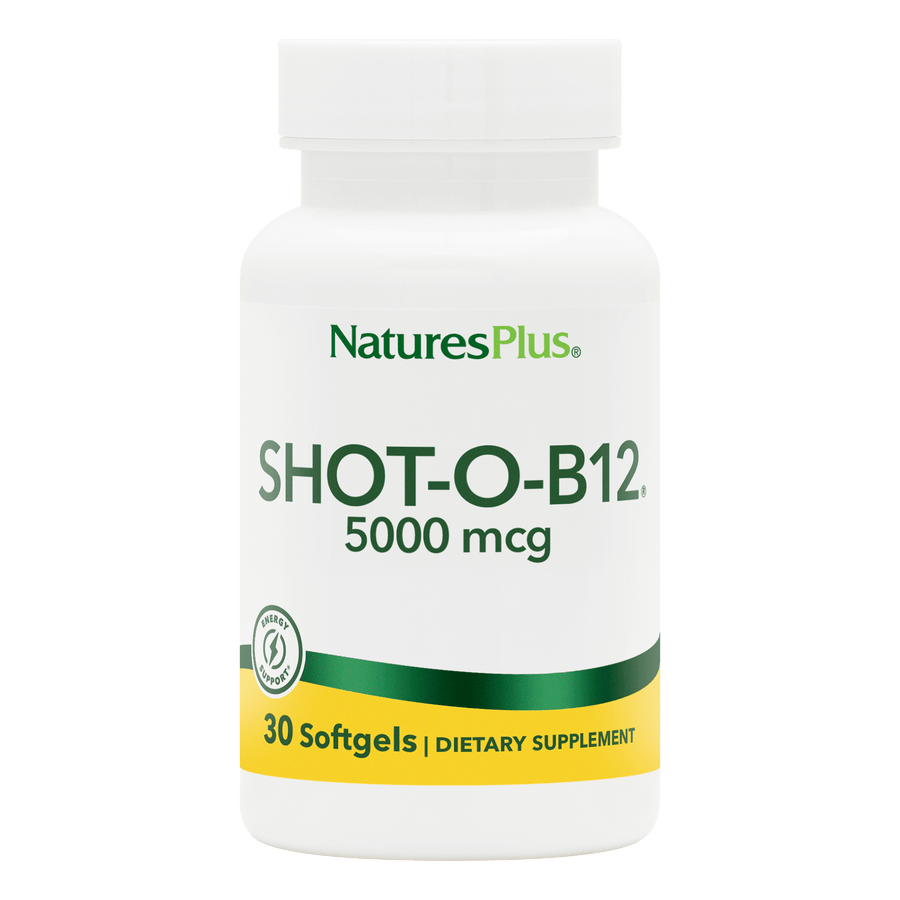 NaturesPlus Shot-O-B12¨ 5000 mcg Softgels