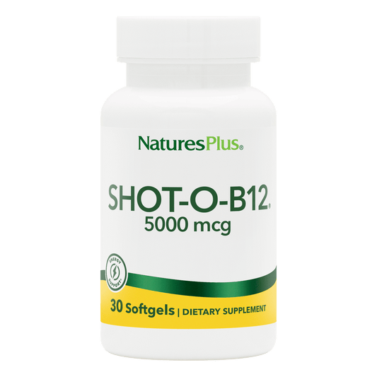 NaturesPlus Shot-O-B12¨ 5000 mcg Softgels
