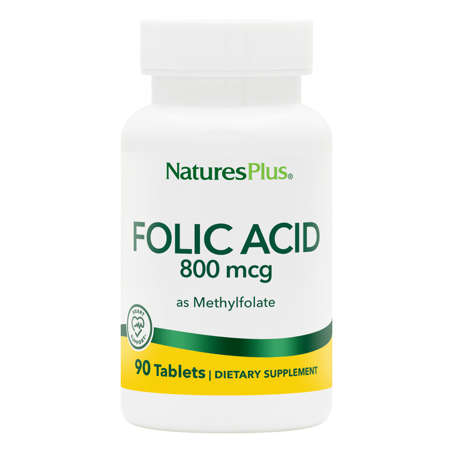 NaturesPlus Folic Acid 800 mcg Tablets