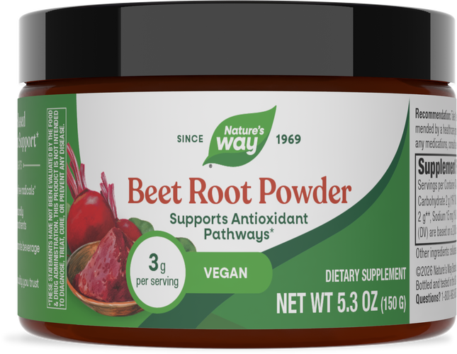 NATURE'S WAY BEET ROOT POWDER 1000 MG 100 CAPSULES