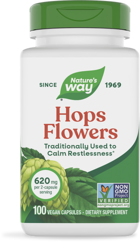 NATURE'S WAY HOPS FLOWERS 100 VEG CAPSULES