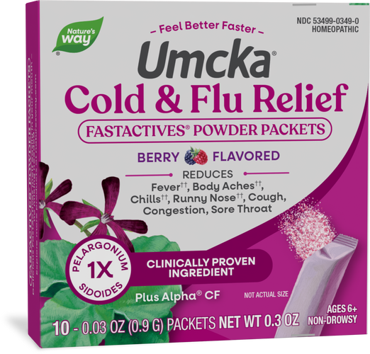 NATURE'S WAY COLD+FLU RELIEF HOT DRINK 10 PACKETS