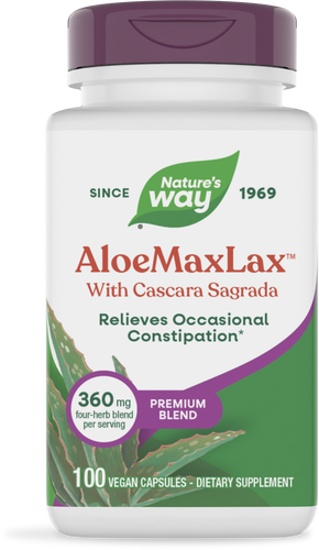 NATURE'S WAY ALOE MAXLAX W/CASCARA SAGRADA 360 MG 100 VEG CAPSULE