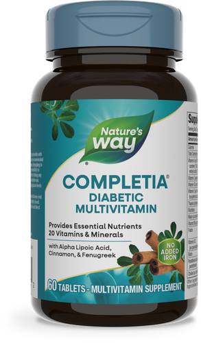 NATURE'S WAY COMPLETIA DIABETIC MULTI 60 TABLETS