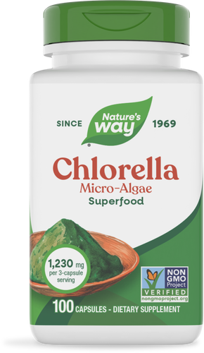 NATURE'S WAY CHLORELLA1230 MG 100 VEG CAPSULES