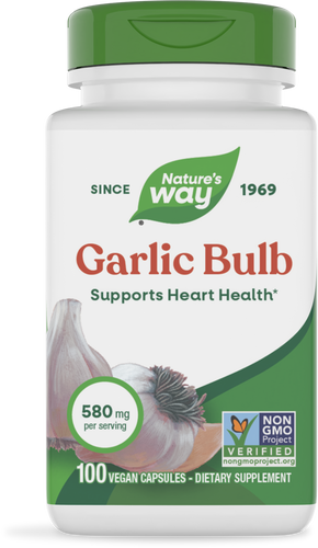 NATURE'S WAY GARLIC BULB 580 MG 100 VEG CAPSULES